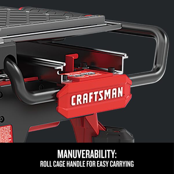 V20 7-in 30-Amp Tabletop Sliding Table Cordless Tile Saw (Battery Included) - Image 6