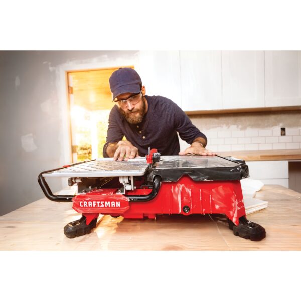 V20 7-in 30-Amp Tabletop Sliding Table Cordless Tile Saw (Battery Included) - Image 12