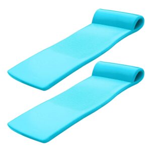 70 Inch Foam Raft Lounger Pool Float, Teal (2 Pack)