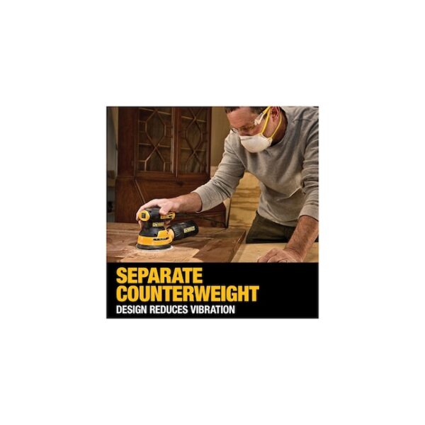 Power Sanders DWE6423 3-Amp Corded Orbital Sander with Dust Management - Image 6