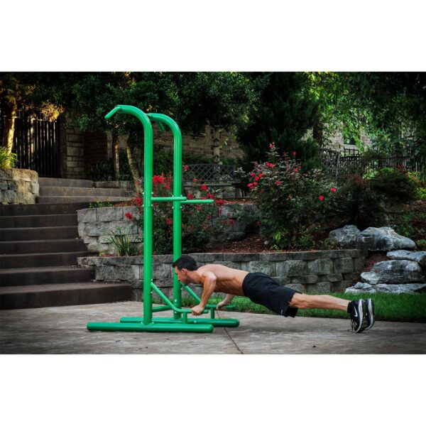 Outdoor  Multi Use Strength Training Power Tower, Green - Image 3