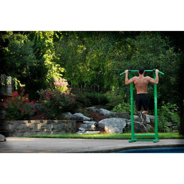Outdoor  Multi Use Strength Training Power Tower, Green - Image 4