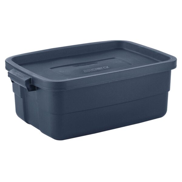 10 Gallon Stackable Storage Container, Dark Indigo Metallic (6 Pack) - Image 2
