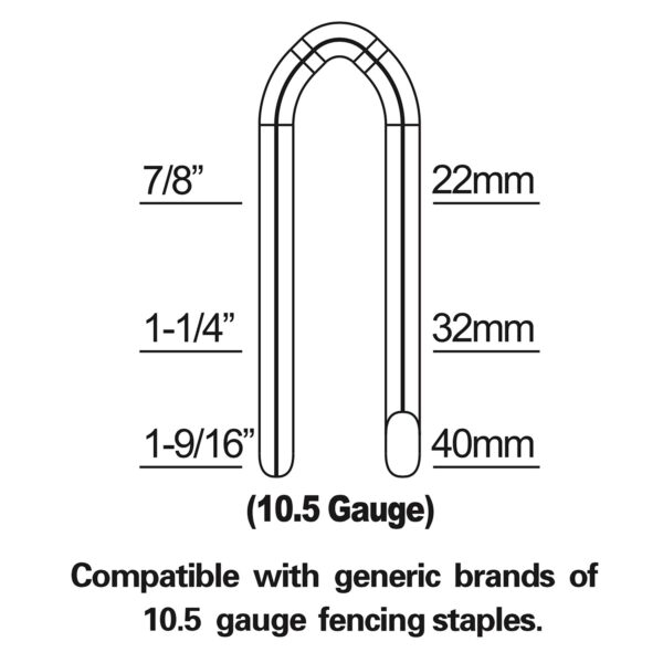 10.5-Gauge Fencing Stapler 1/2-in Medium Crown Construction Pneumatic Stapler - Image 6