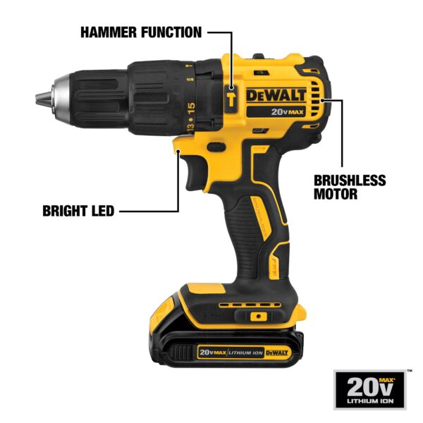 2-Tool 20-Volt Brushless Power Tool Combo Kit with Soft Case (2-Batteries and charger Included) - Image 10