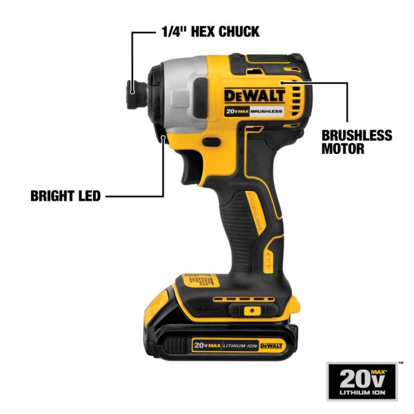 2-Tool 20-Volt Brushless Power Tool Combo Kit with Soft Case (2-Batteries and charger Included) - Image 11