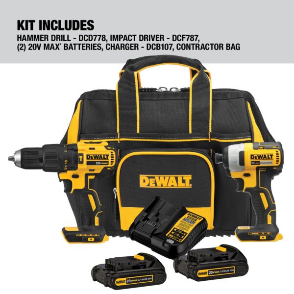 2-Tool 20-Volt Brushless Power Tool Combo Kit with Soft Case (2-Batteries and charger Included) - Image 9