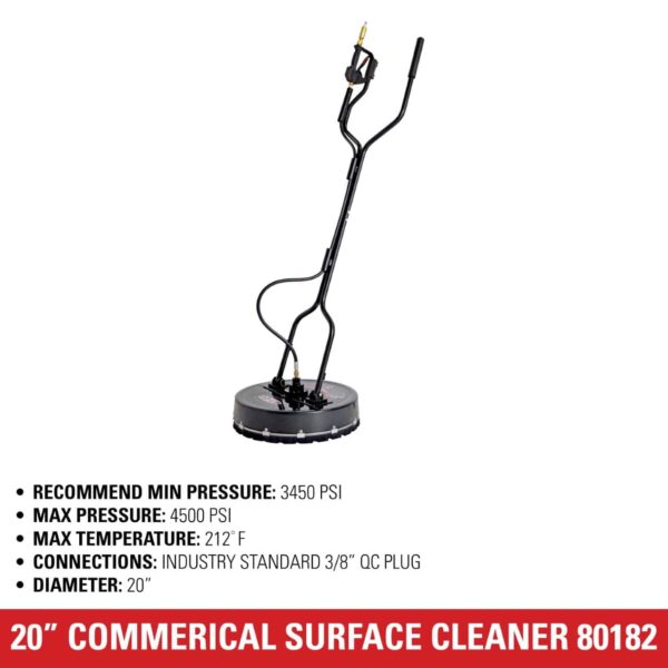 SIMPSON Industrial 20-in 4500 PSI Rotating Surface Cleaner for Gas and Electric Pressure Washers - Image 4