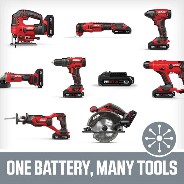PWR CORE 20-volt-Amp Sds-plus Variable Speed Cordless Rotary Hammer Drill (1-Battery Included) - Image 11