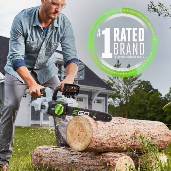 POWER+ 56-volt 16-in Brushless Battery 5 Ah Chainsaw (Battery and Charger Included) - Image 2