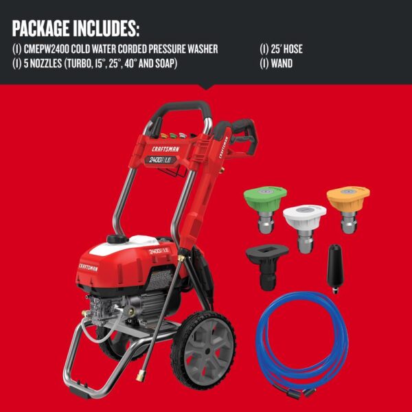 CMEPW2400 2400 PSI 1.1-Gallon-GPM Cold Water Electric Pressure Washer - Image 5