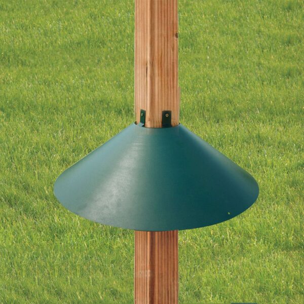 Metal Wrap Around Bird Feeder Squirrel Baffle Guard for 4 x 4 Inch Pole - Image 2