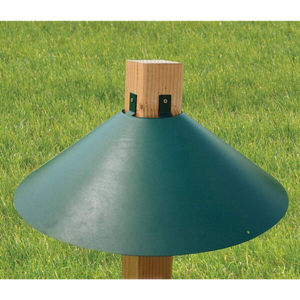 Metal Wrap Around Bird Feeder Squirrel Baffle Guard for 4 x 4 Inch Pole - Image 3