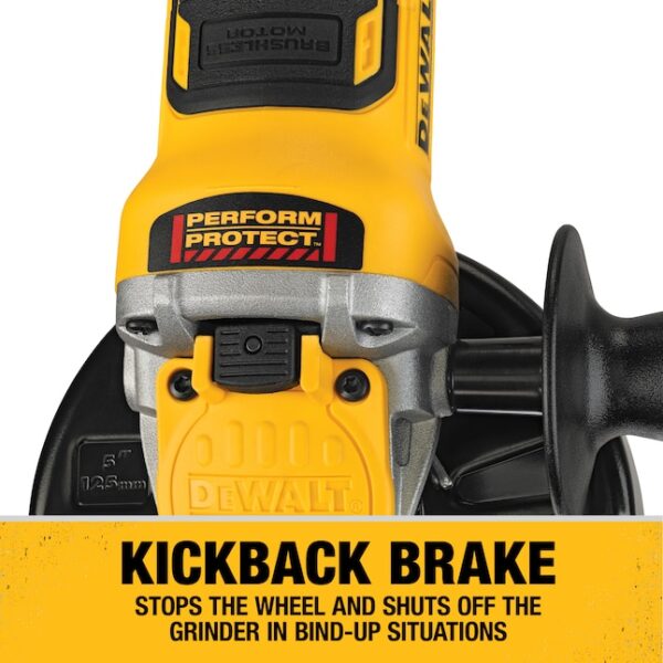 DCG415W1 5-in 20-volt Max-Amp Paddle Switch Brushless Cordless Angle Grinder (Charger Included and 1-Battery) - Image 13