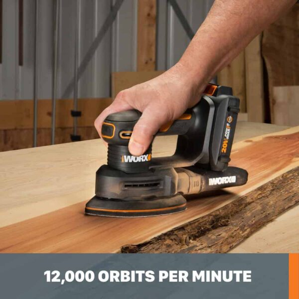 POWER SHARE 20-Volt Cordless Detail Sander with Dust Management (Battery Included) - Image 3