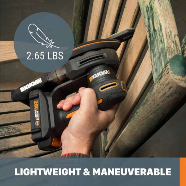 POWER SHARE 20-Volt Cordless Detail Sander with Dust Management (Battery Included) - Image 5