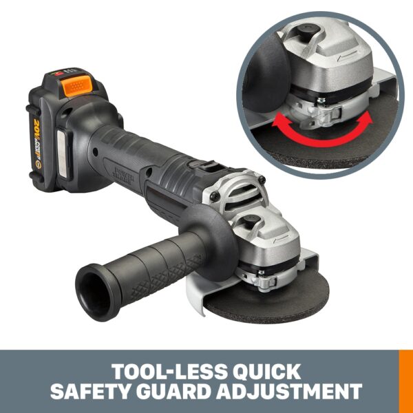 4.5-in 20-volt Max Sliding Switch Brushless Cordless Angle Grinder (Charger Included and 1-Batteries) - Image 3