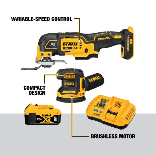 DCK202P1 XR 2-Tool 20-Volt Max Brushless Power Tool Combo Kit (1-Battery and charger Included) - Image 3