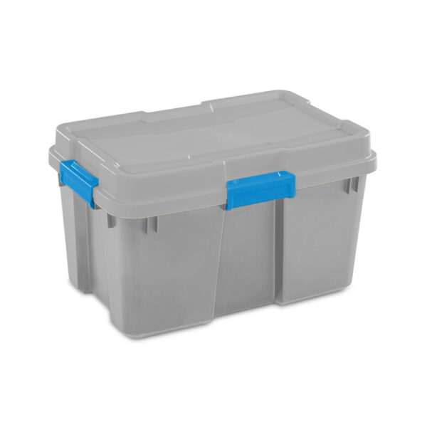 30 Gal Gasket Tote Heavy Duty Stackable Storage Bin with Lid, 6 Pack - Image 2