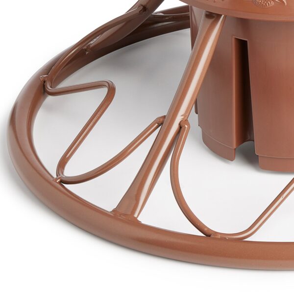 1-1.75 Artificial Christmas Tree Base Rotating Metal Stand, Brown - Image 6