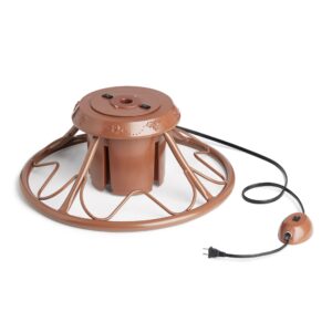 1-1.75 Artificial Christmas Tree Base Rotating Metal Stand, Brown