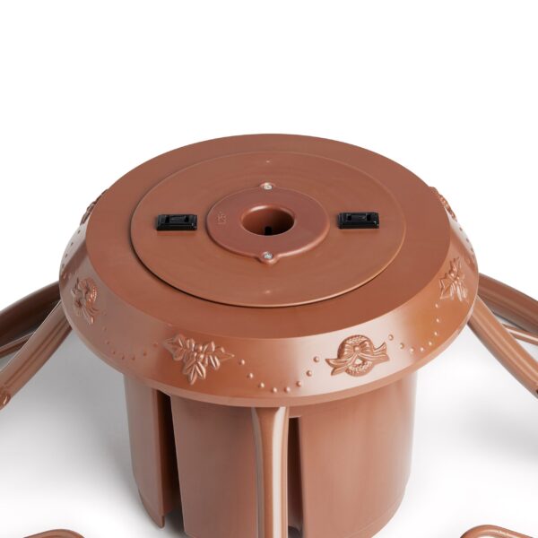 1-1.75 Artificial Christmas Tree Base Rotating Metal Stand, Brown - Image 5