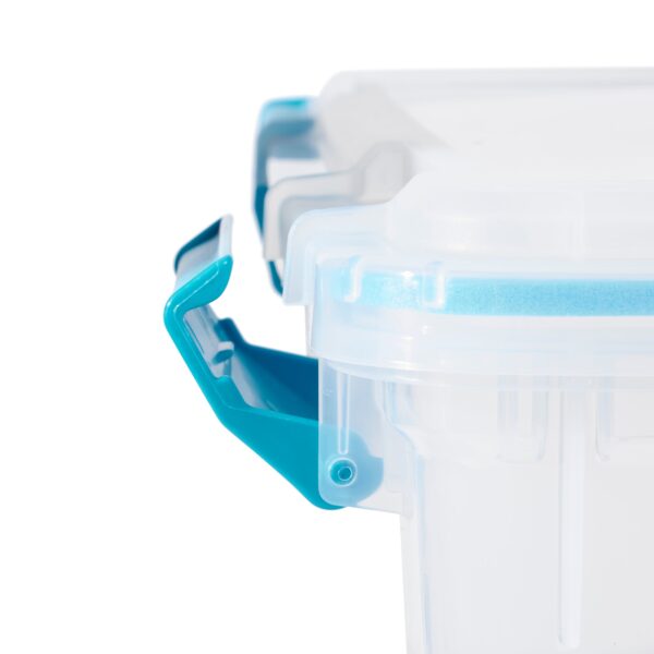 54-Qt Clear Plastic Stackable Storage Bin w/ Gasket Latch Lid, 12 Pack - Image 4