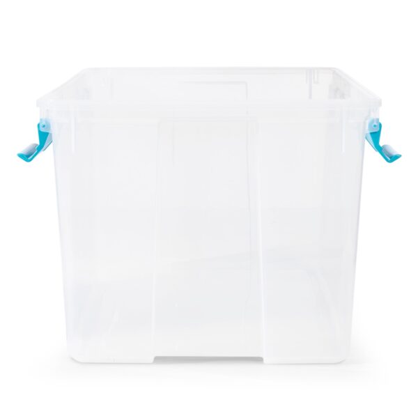 54-Qt Clear Plastic Stackable Storage Bin w/ Gasket Latch Lid, 12 Pack - Image 7