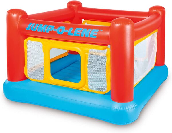 Inflatable Jump-O-Lene Playhouse Trampoline Bounce House for Kids Ages 3-6 Pool Red/Yellow, 68-1/2  L x 68-1/2  W x 44  H - Image 2