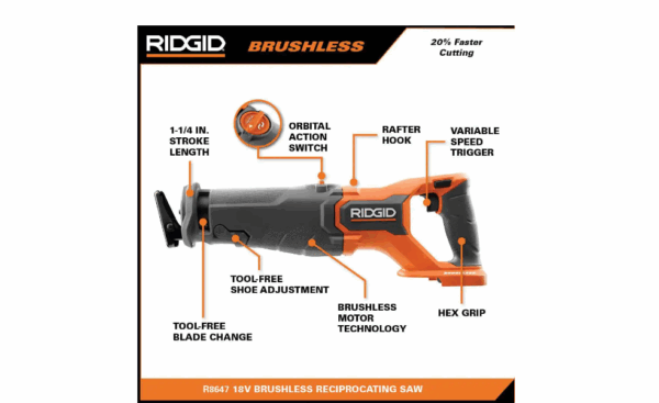 Reciprocating Saw R8647B 18V Brushless Cordless (Tool Only) - Image 2