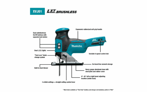 Jig Saw XVJ01Z 18-Volt LXT Lithium-Ion Brushless Cordless Barrel Grip (Tool-Only) - Image 2