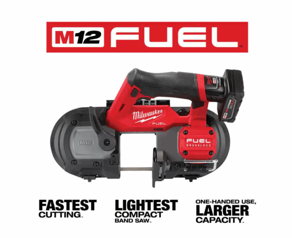 Band Saw 2529-21XC M12 FUEL 12V Lithium-Ion Cordless Compact XC Kit with One 4.0 Ah Battery, Charger and Bag - Image 3