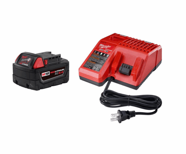 2630-20-48-59-1850 M18 18V Lithium-Ion Cordless 6-1/2 in. Circular Saw W/ M18 Starter Kit (1) 5.0Ah Battery   Charger - Image 3