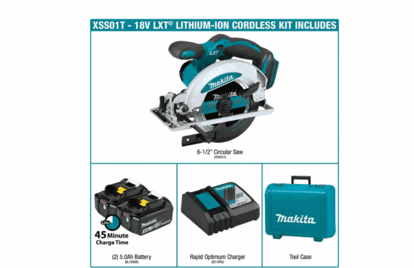XSS01T 18-Volt 5.0 Ah LXT Lithium-Ion Cordless 6-1/2 in. Circular Saw Kit - Image 2