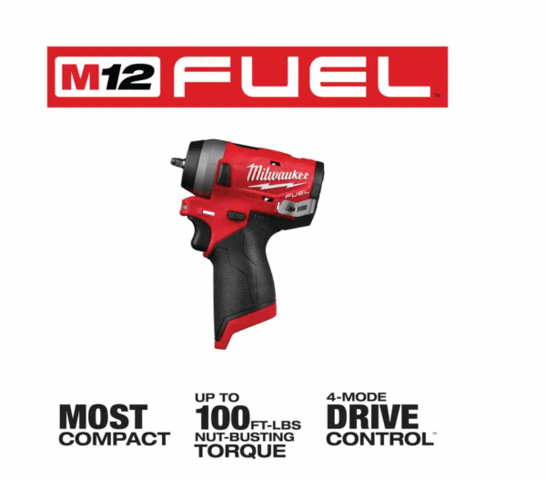 2555-20-48-11-2420 M12 FUEL 12V Lithium-Ion Brushless Cordless Stubby 1/2 in. Impact Wrench with M12 2.0Ah Battery - Image 3