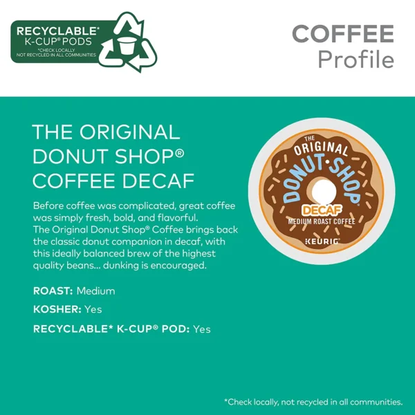 The Original Donut Shop Decaf Keurig Single-Serve K-Cup Pods Medium Roast Coffee, 96 Count - Image 3