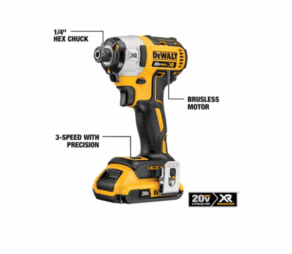 DCK299D1W1 Power Detect XR POWER DETECT 2-Tool 20-Volt Max Brushless Power Tool Combo Kit with Soft Case (2-Batteries and charger Included) - Image 3