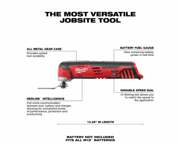 2426-20 M12 12-Volt Lithium-Ion Cordless Oscillating Multi-Tool (Tool-Only) - Image 4