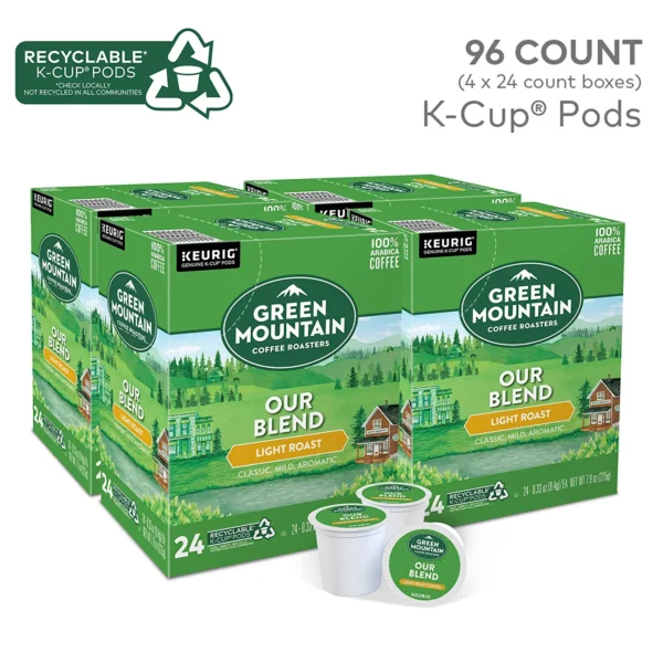Green Mountain Coffee Roasters Our Blend Single-Serve Keurig K-Cup Pods Light Roast Coffee, 24 Count (Pack of 4) - Image 3