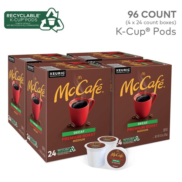 McCaf?? Premium Roast Decaf, Keurig Single Serve K-Cup Pods, Medium Roast Coffee Pods, 96 Count of pack of 4 of 24 K-Cup Pods each - Image 3