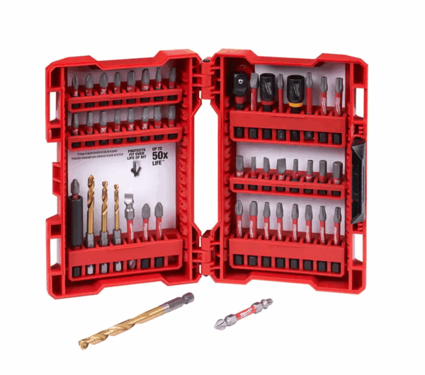 M12 12V Lithium-Ion Cordless 1/4 in. Hex Screwdriver Kit w/ SHOCKWAVEImpact Duty Driver Alloy Steel Bit Set (50-Pc) - Image 3