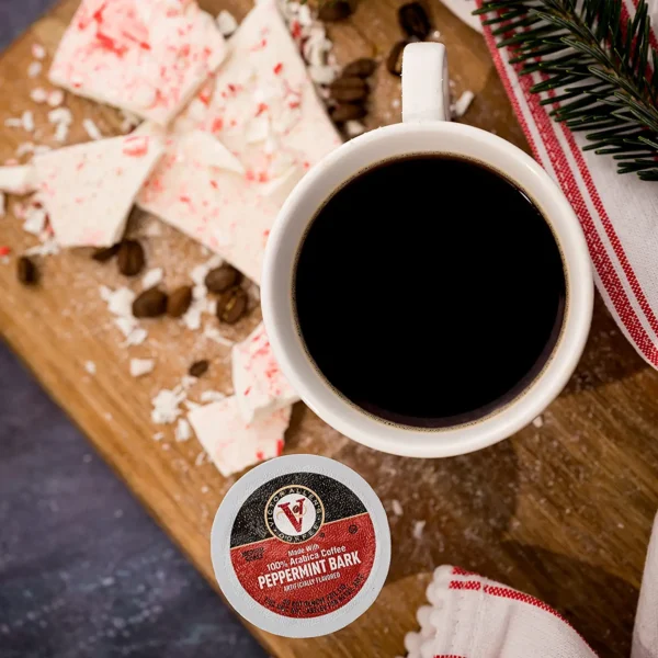 Victor Allen s Coffee Peppermint Bark Flavored Medium Roast 80 Count, Single Serve Coffee Pods for Keurig K-Cup Brewers - Image 3