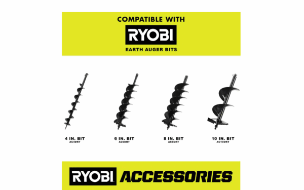 RY40701BTLVNM 40V HP Brushless Cordless Earth Auger with 8 in. Bit (Tool Only) - Image 3