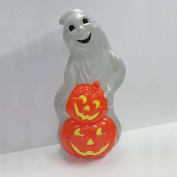 31 Lighted Ghost with 2 Pumpkins Blow Mold - Image 3