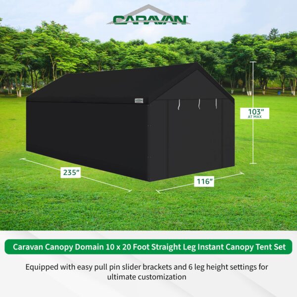 10 x 20?? Straight Leg Instant Canopy Tent Set w/Sidewalls - Image 2