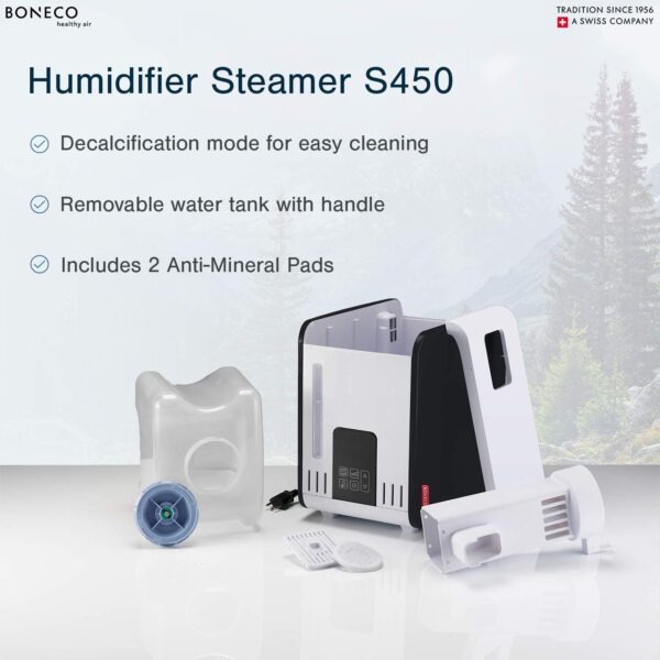 S450 Large Room Steam Humidifier with Hand Warm Mist and Digital Display - Image 4