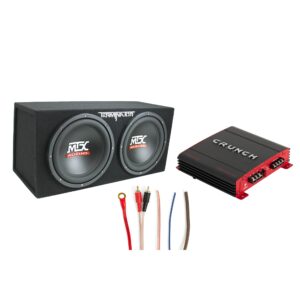 12 Inch Subwoofer Box,  2 Channel Amplifier, &  Wiring Kit