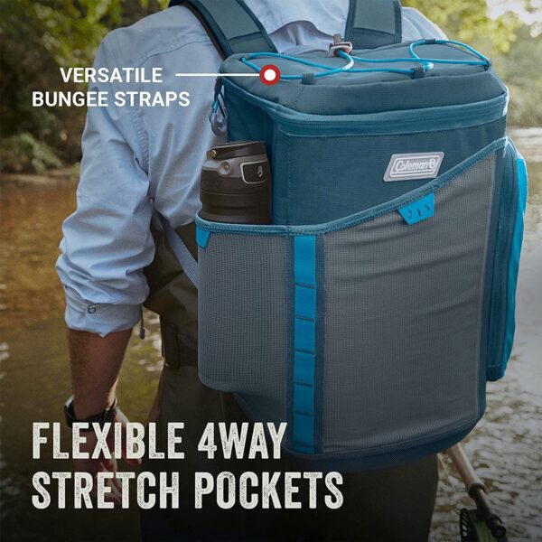 30 Leakproof Padded Soft Sided Can Soft Cooler Tote Bag, Blue - Image 4