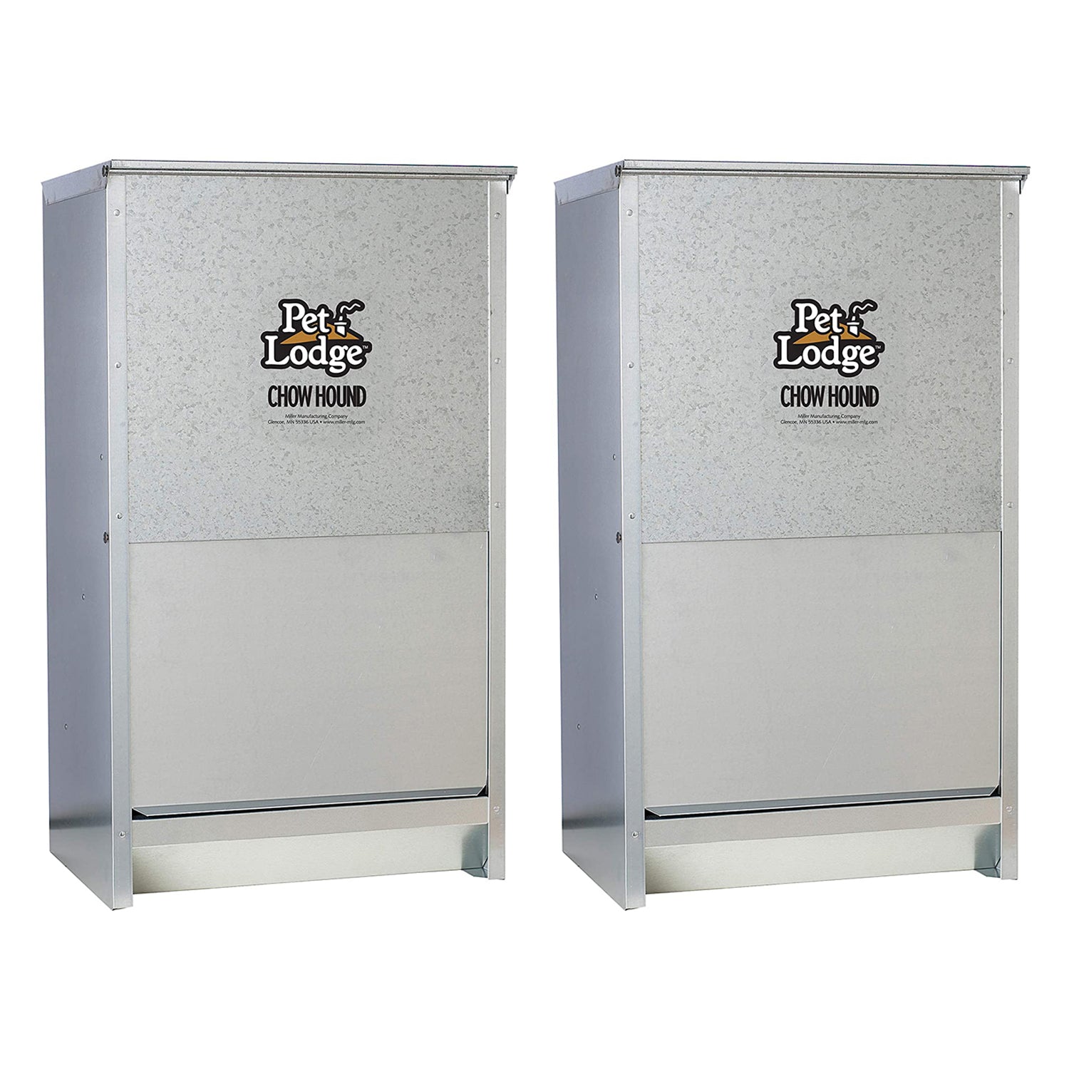 Dry Food Automatic Steel 50 Pound Dog Feeder  (2 Pack)