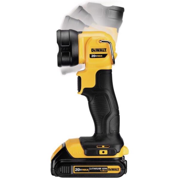 DeWalt DCL040 20V MAX 110 lm Black/Yellow LED Work Light Flashlight - Image 3